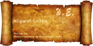 Wigand Erika névjegykártya