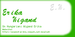 erika wigand business card